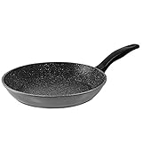 Stoneline Bratpfanne 28 cm, Pfanne Induktion geeignet, Pfanne mit echten Steinpartikeln beschichtet, Brat- & Universalpfannen aus Aluguss, groß