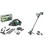 Bosch Akku Staubsauger UniversalVac 18 (2,5 Ah Akku, 18 Volt Sytem, im Karton) & Akku Rasentrimmer EasyGrassCut 18-230 (1x Akku 2,0 Ah, 18 Volt System, Schnittkreisdurchmesser 23 cm, im Karton)