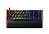 Razer Huntsman V2 (Analog Switch) - Gaming Tastatur mit analogen, opto-mechanischen Schaltern (Handballenauflage, digitaler Drehregler, Medientasten, Chroma RGB) QWERTZ | DE-Layout, Schw