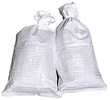 Fa.ars 20 Hochwasser Sandsäcke PP 40x60 cm Hochwassersack weiß Hochwasserschutz Sandsack Für Hochwasser Zum Befülle PP THW gefüllt mit S