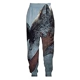 3D Wild Animals Wolf Print Sweatpants Herren Damen Casual Jogger Hose Street Harajuku Anime Sweatpants, 3, 31-35