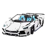 BZYZ Likecom Technik Bausteine Auto 1:8 Sportwagen Modellbauset Exklusives Sammlermodell 3700 Teile Technik Klemmbausteine Kompatibel mit Lego T