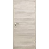 HORI® Zimmertür Komplettset mit Zarge und Türdrücker I Innentür CPL Lärche Hell I Höhe 198,5 cm I Anschlag, Breite und Wandstärke wählbar I DIN rechts I 1985 x 860 x 140