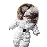 Schneeanzug Baby 0-24 Monate Junge Mädchen Herbst 56 80 86 92 Jungen 74/80 Born Fleece Strampler Spielanzug Jumpsuit Outfit Babykleidung Parka Jacke Mantel Winterjacke Kapuzenjacke Übergangsjack