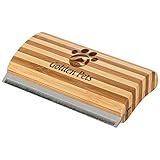 Golden Pets Bambus deShedding Striegel I Hundebürste & Katzenbürste I Entfernung von Unterwolle I Mittel - Langhaar Fell geeignet I + Gratis Pflegehandb