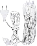 Lichterkette 20'er Lämpchen - warmweiß -Mit 2x Ersatzbirnen!! - Für Innen- und Außendekoration - SG-W20O