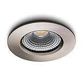 Ledisons LED Einbaustrahler 230 3W IP65 Wasserdicht für Badezimmer, 26mm Flach Dimmbar, CRI90, 5 Jahre Garantie, LED Spot Deckenspots Einbauleuchten Einbauspots, Udis Edelstahl, 3W, Warm-weiß 2700