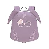 LÄSSIG Kleiner Kinderrucksack für Kita Kindertasche Krippenrucksack mit Brustgurt/Tiny Backpack, 20 x 9 x 24 cm, 3,5 L, Bunny