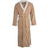 CelinaTex Nevada Bademantel Damen Herren XL beige Creme weiß Mikrofaser Saunamantel Coral Fleece Morg