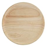 Tablett Jadeshay Elegante runde Holz Tee Tablett Sushi Snacks Früchte Servierteller Gericht für Home Restaurant(15 * 15cm)