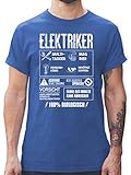 Handwerker Geschenke - Elektriker - XL - Royalblau - Elektriker Tshirt Herren - L190 - Tshirt Herren und Männer T-S