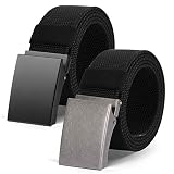 BESTKEE Gürtel Unisex Stoffgürtel Taktischer Gürtel, 3,8cm Breite Nylon Arbeitsgürtel für Damen & Herren Verstellbarer Belts mit Automatischer Gü