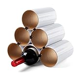 corpus delicti :: Weinheim - Flaschenregal - Weinregal aus Hartpapier - Basisversion für bis zu 11 Flaschen - erweiterbar (6 Hülsen weiß) (76.1-6er)