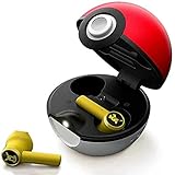 TOMITA Pikachu Bluetooth TWS Kopfhörer Pokémon Wireless 5.0 Kopfhörer Wasserdichtes In-Ear-Gaming-Headset mit Geräuschunterdrückung mit Elf Ball Ladebox für Xbox,PC,Mac,Handy