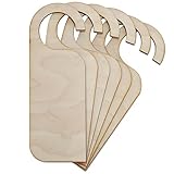 Creative Deco 10 x Türschild aus Sperr-Holz | Türhänger in Größe von 20 cm x 6-8 cm | Sperrholz-Ausschnitt | Wendeschild ohne Gravur| Perfekt als Dekoschild und für Decoupage, Bemalen & L