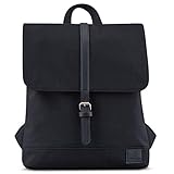 Rucksack Damen Schwarz Klein - JOHNNY URBAN Mia Daypack aus Recycelten PET Flaschen - Hochwertige Damen Rucksäcke Vintage Tagesrucksack für Uni Büro & Freizeit - Wasserabweisend & mit Laptop