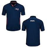 Majestic NFL New England Patriots Polo Shirt Poloshirt Field Classic 2 Navy (S)