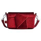 TENDYCOCO Umhängetasche Samt Bowknot Umhängetasche Quadratische Abendtasche für Damen Frauen Mädchen - R