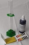 Nahrungsmittel-selbermachen Acidometer mit Standzylinder, Blaulauge, PH-Wert Teststreifen und Anleitung