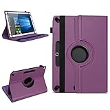 Tablet Tasche für 10-10.1 Zoll Hülle Schutzhülle Case Cover 360° Drehbar Neu, Farben:Lila, Modell:Odys Thor 10