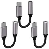 Mogzank USB C auf 3,5-Mm KopfhhRer, 3 Pack Typ C-Auf-3,5-Mm Audio Klinken Kabel Hi-Fi DAC Chip für 4 3 2 XL und M