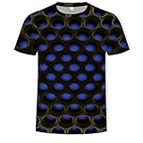 Beokeuioe Kurzarmshirt Sommer Unisex T-Shirt Herren Cool 3D Lustiges Gedrucktes Rundhals Kurzarm Tee Bluse Fantasy Motiv Aufdruck Tops für Männer Regular Fit Basic Ob