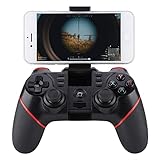 YXHS Bluetooth Wireless Handy Gamepad Gaming Controller mit Halterung verstellbar für Smartphone/Tablet/Smart TV, Set-Top-Box/PC/PS3