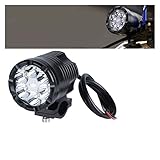 Furious Fast Motorrad Frontscheinwerfer, Motorradscheinwerfer Zusatzlampe 6000K 2000LM Weiß Beleuchtung Motorradscheinwerfer Zubehör Fahrscheinwerfer 12V (Color : 1pcs)