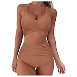 YAOBF Schwangerschaft Tankini Nahtloser Bikini Das Finale Badeanzug Frauen Einteilige BadeanzüGe Zum Abnehmen Von BüGeln für Frauen 2004 Wrangler Bikini Top (Khaki,XXL)