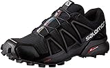 Salomon Damen Speedcross 4 Traillaufschuhe, Black/Black/Black Metallic, 41 1/3 EU