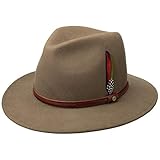 Stetson Rantoul Hut aus Wollfilz Damen/Herren - Outdoorhut Schmutz- und Wasserabweisend durch Asahi Guard - Filzhut Sommer/Winter - Wollfilzhut Oliv S (54-55 cm)