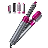 GYAM 5 in 1 Negativ-Ionen-Haartrockner-Bürste Föhn Kamm-Haar-Gebläse-Bürste Heißluft-Styler Kamm-Lockenwickler Haartrockner Haarglättung
