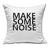 Make Some Noise Equalizer Fonted Graphic Weißes Kissen 40x40