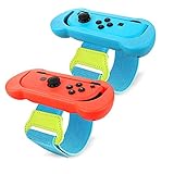 2 Stück Armband für Just Dance 2021 2020 2019 Verstellbarer Elastischer Gurt Kompatibel mit Nintendo Switch Joy Con Controller, Zwei Größen Armbinden Gurt für Erwachsene und Kinder(Blau&Grün)