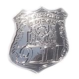Metal Enamel Pin Badge US New York Police Department NYPD Shield (Chrome finish) by Mainly M