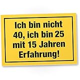 DankeDir! Ich bin nicht 40 Jahre Kunststoff Schild - Geschenk 40. Geburtstag Geschenkidee Geburtstagsgeschenk Vierzigsten Geburtstagsdeko Partydeko Party Zubehör Geburtstagsk