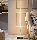 COSTWAY LED Stehlampe, Stehleuchte Helix Design, Standleuchte 122cm / 3000K warmweiß / 20W / 2m Kabel / für wohnzimmer Schlafzimmer (Schwarz)