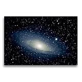 Premium Textil-Leinwand 75 x 50 cm Quer-Format Andromeda Galaxie | Wandbild, HD-Bild auf Keilrahmen, Fertigbild auf hochwertigem Vlies, Leinwanddruck von MonarchC