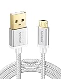UGREEN Micro USB Kabel Weiß Micro USB 2.0 Ladekabel Schnellladekabel Micro USB kompatibel mit Galaxy S7 S6 Edge S6 S5 A3 J7 Huawei P Smart P40 Lite E P10 Lite Y9 Y8 PS4 Controller usw. (2m)