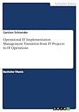 Operational IT Implementation Management. Transition from IT Projects to IT Operations (English Edition)