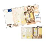 4WAY Verlag Euro Spielgeld Banknoten 75% der original Größe Vorderseitig Banknotenmotiv (50 EUR)