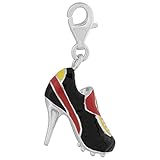 THOMAS SABO Schuh/Pumps Charm Anhänger Silber schwarz/rot/gelb emailliert DFB_0011-663-7