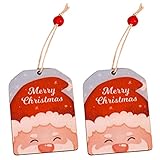 FEIZAO Weihnachtsbaum Deko Holz Weihnachtsdeko Weihnachtsanhänger Basteln Weihnachtsschmuck Hängende Charms DIY Anhängerweihnachtsdeko Holzverzierungen Christbaumanhänger Geschenkanhäng