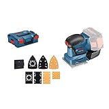 Bosch Professional 18V System Akku Schwingschleifer GSS 18V-10 (Schwingkreis-Ø: 1,6 mm, 3 Grundplatten mit unterschiedlichen Formaten, ohne Akkus und Ladegerät, in L-BOXX)