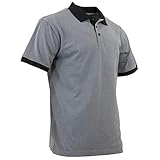 LMA Workwear 9182 DALLE Zweifarbiges Kurzer Ärmel Poloshirt, Größe S, Anthrazit/Schw