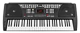 Funkey 61 BK Tasten Keyboard Schwarz (100 Klangfarben, 100 Begleitrhythmen, Lernfunktion, Cinch-Ausgang, Netzteil, Notenständer)