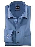 OLYMP Herren Oberhemd Langarm Luxor,Uni,modern fit,New Kent,Blau 15,42