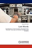 Last Words: A Qualitative Content Analysis of Cockpit Voice Recorder Transcripts of Aviation Accidents and I