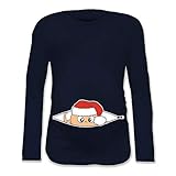 Babloo Weihnachtsshirt für Kinder, mit Reißverschluss, PRNAT-064BlXML, Blau, PRNAT-064BlXML X-Larg