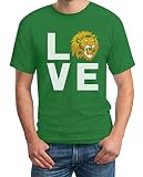 Love Löwe - Geschenkidee Fans des Königs der Tiere Herren T-Shirt XL Grü